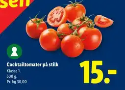 Lidl Cocktailtomater på stilk tilbud