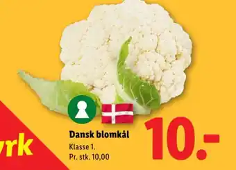 Lidl Dansk blomkål tilbud