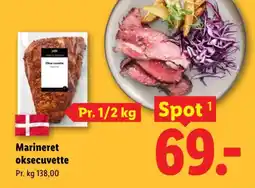 Lidl Marineret oksecuvette tilbud