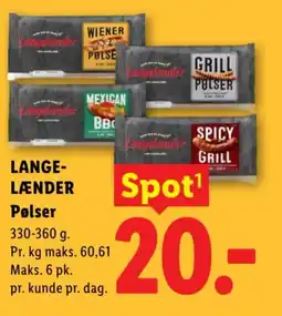 Lidl Lange-lænder Pølser tilbud