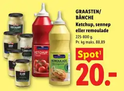 Lidl Graasten/ Bähncke Ketchup, sennep eller remoulade tilbud