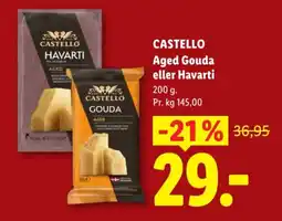 Lidl CastelloAged Gouda eller Havarti tilbud