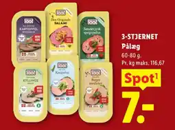 Lidl 3-Stjernet Pålæg tilbud