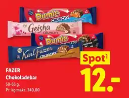 Lidl Fazer Chokoladebar tilbud