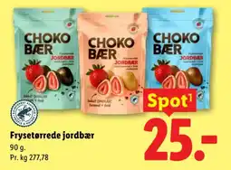 Lidl Frysetørrede jordbær tilbud