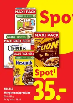 Lidl Nestle Morgenmadsprodukt tilbud