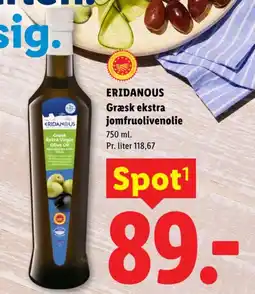 Lidl Eridanous Græsk ekstra jomfruolivenolie tilbud