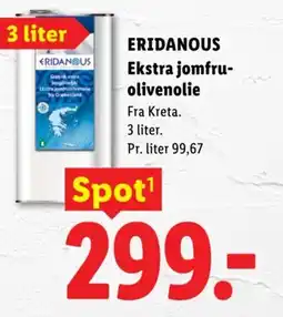 Lidl Eridanous Ekstra jomfru- olivenolie tilbud
