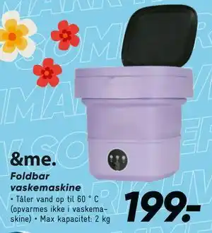 Foldbar vaskemaskine