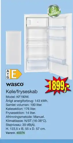 Harald Nyborg wasco Køle/fryseskab tilbud