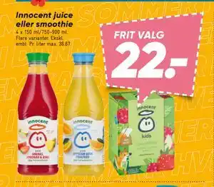 Bilka Innocent juice eller smoothie tilbud