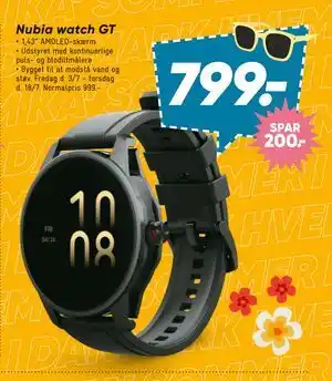 Bilka Nubia watch GT tilbud