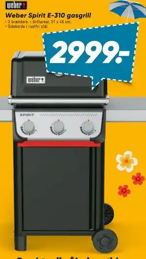 Bilka Weber Spirit E-310 gasgrill tilbud