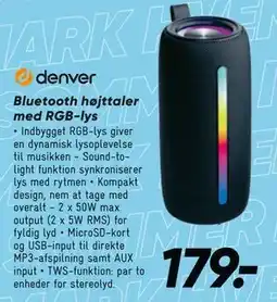 Bilka Bluetooth højttaler med RGB-lys tilbud