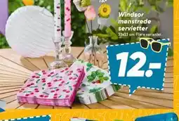 Bilka Windsor mønstrede servietter tilbud