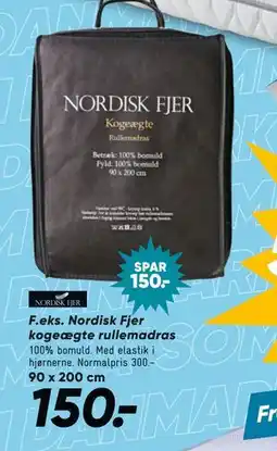Bilka Nordisk Fjer kogeægte rullemadras tilbud