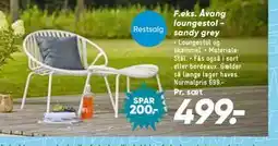 Bilka Åvang loungestol - sandy grey tilbud