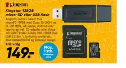 Bilka Kingston 128GB micro-SD eller USB flash tilbud