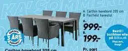 Bilka Carlton havebord 205 cm tilbud