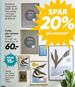 Bilka alu ramme i sort tilbud