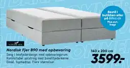 Bilka Nordisk Fjer B90 med opbevaring tilbud
