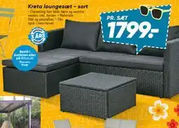 Bilka Kreta loungesæt - sort tilbud