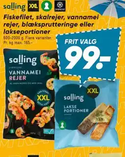 Bilka Fiskefilet, skalrejer, vannamei rejer, blæksprutteringe eller lakseportioner tilbud