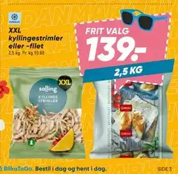 Bilka XXL kyllingestrimler eller -filet tilbud