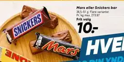 Bilka Mars eller Snickers bar tilbud