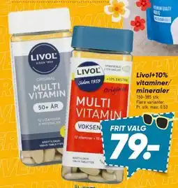 Bilka Livol+10% vitaminer/ mineraler tilbud