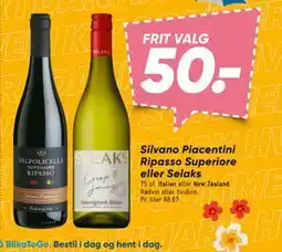 Bilka Silvano Piacentini Ripasso Superiore eller Selaks tilbud