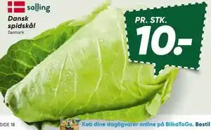 Bilka Dansk spidskål tilbud