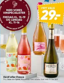 Bilka Verdi eller Fresca tilbud
