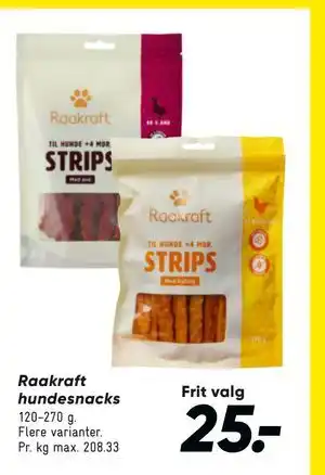 Bilka Raakraft hundesnacks tilbud