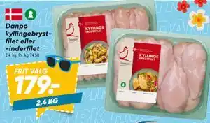 Bilka Danpo kyllingebrystfilet eller -inderfilet tilbud