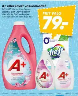 Bilka A+ eller Dreft vaskemiddel tilbud