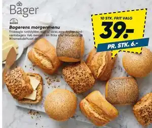 Bilka Bagerens morgenmenu tilbud