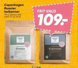 Bilka Copenhagen Roaster helbønner tilbud