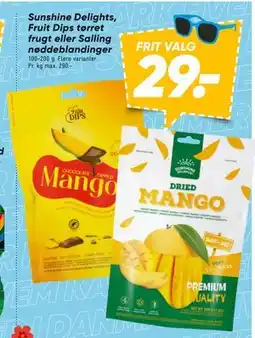 Bilka Sunshine Delights, Fruit Dips tørret frugt eller Salling nøddeblandinger tilbud