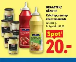 Lidl GRAASTEN/ BÄNCHE Ketchup, sennep eller remoulade tilbud
