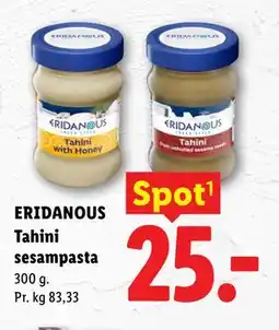 Lidl ERIDANOUS Tahini sesampasta tilbud