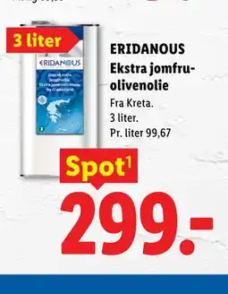 Lidl ERIDANOUS Ekstra jomfruolivenolie tilbud