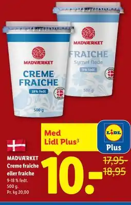 Lidl MADVÆRKET Creme fraiche eller fraiche, App-pris tilbud