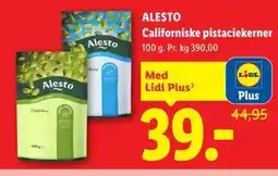 Lidl ALESTO Californiske pistaciekerner, App-pris tilbud