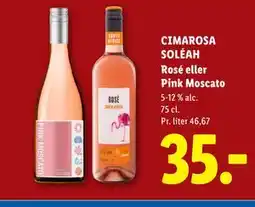Lidl CIMAROSA SOLÉAH Rosé eller Pink Moscato tilbud