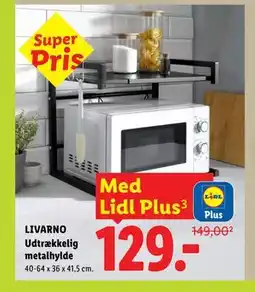 Lidl LIVARNO Udtrækkelig metalhylde, App-pris tilbud