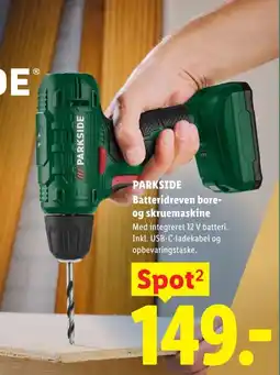 Lidl Parkside Batteridreven bore- og skruemaskine tilbud
