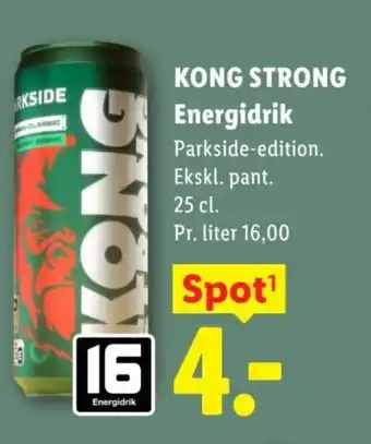 Lidl Kong Strong Energidrik tilbud