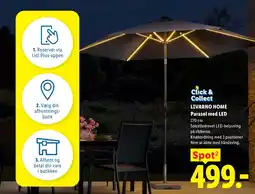 Lidl Click & Collect Livarno Home Parasol med LED tilbud