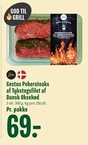 Gestus Pebersteaks af Tykstegsfilet af Dansk Oksekød